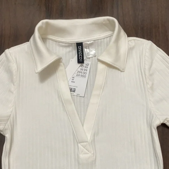 H&M Divided ribbed white collar sheath dress - Picture 2 of 5